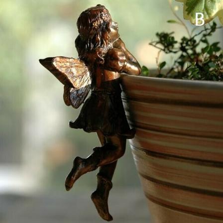 Miniatyrjente hengende kopp hartsdekorasjon fe kombinasjon blomst B B