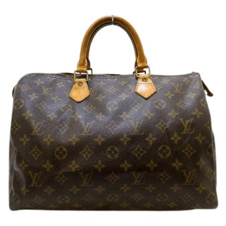 Louis Vuitton Vintage, Pre-owned Speedy 35 Monogram Handbag Bruin, Dames, Maat:ONE Size