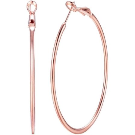 14K keltakultaiset suuret korvakorut naisille ja tytöille