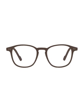 BA Optikk Unisex Readers with a frame made of platic in brown and lenses made of glass in transparent, in diopter -2.50