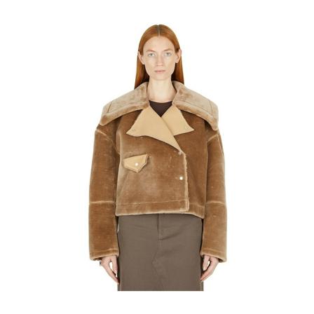 Nanushka, Faux Fur & Shearling Jackets Bruin, Dames, Maat:M