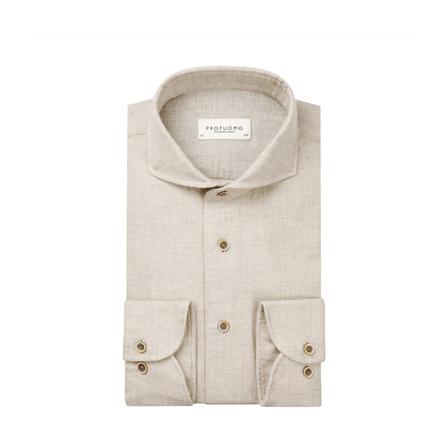 Profuomo Shirt , Beige , Heren , Maat: L