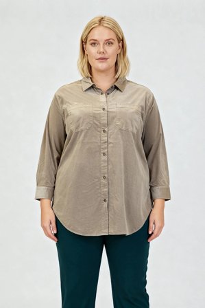 CISO - Langærmet Skjorte - Sand - Fløjl