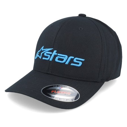 Alpinestars - Blaze 2.0 Hat Black/Blue Flexfit Flexfit Black Cap - @ Hatstore