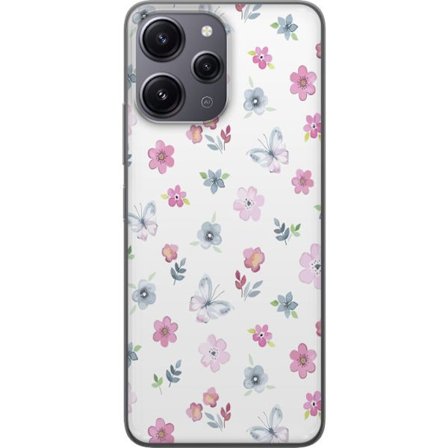 Mobilskal till Xiaomi Redmi 12 med Blommor och fjärillar