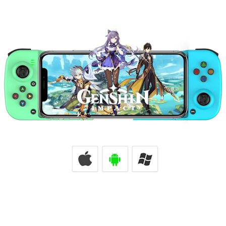 Bluetooth-ohjain iPhonelle, Androidille, suoraan pelattavissa, alhainen viive, puhelimen ohjainpeliohjain joystick Galaxy S23 S22 S21 20 Ultra, iPhone