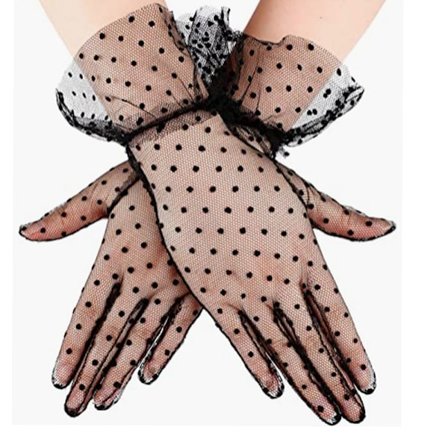 Blonder sorte prikkede korte blonderhansker kvinnelige pustende rid