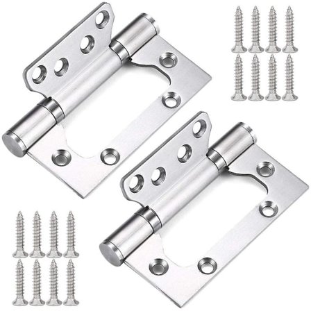 Door Hinges 2 Pieces 304 Stainless Steel Hinges 4 Inch Folding Door Hinge Ball Bearing Hinge With 16cps Screws Hinge For Home Furniture