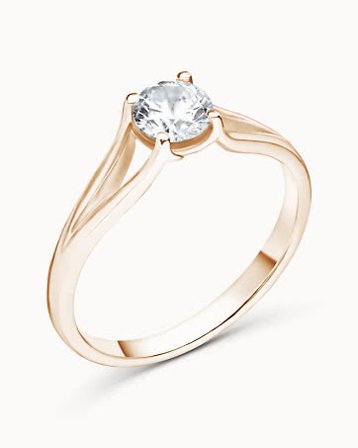 Solitaire Ring Cornelia 18K Rose Gold Lab-Grown Diamond 0.30 Carat - Engagement Rings & Wedding Rings from Vanbruun