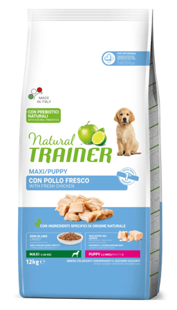 Natural Trainer Crocchette Pollo Per Cuccioli Taglia Grande Sacco