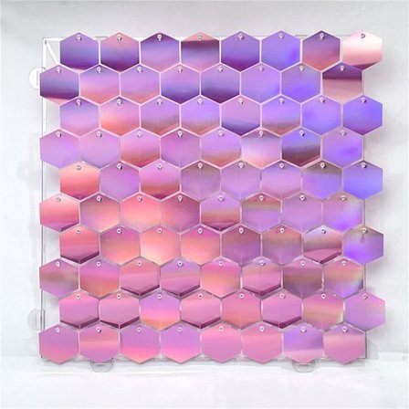 Hexagon Shimmer Board Paljettpanel FANTASY PINK FANTASY PINK