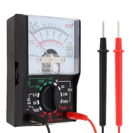 Multimeter, Volt 1000V Voltmeter Amp Volt Ohm Spänningstestare med Testkablar och Batteri Ingår-Perfet