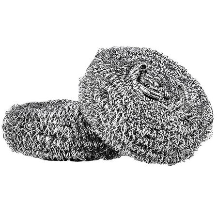 6 stk. Rustfrit Stål Svampeskrubbere Opvask Skål Rengøring Spiral Skrubbere Praktisk Køkkenrenser