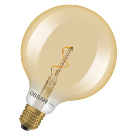 Osram SPIRAL GLOB 125 GULD LED-lampa E27, 1,8 W, 30 lm, Belysning