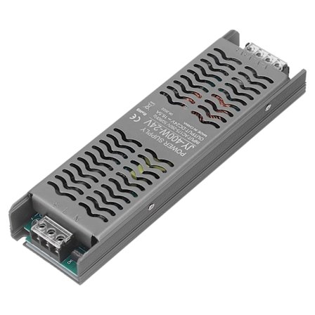LED-driver 400W DC 24V IP20-beskyttelse Rask varmeavledning LED-transformator LED-strømdriver AC 175‐260V