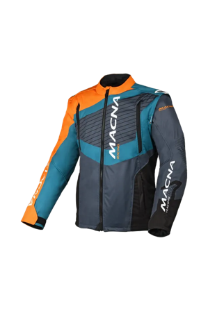 Veste Moto Macna Crest Orange/Gris/Bleu S