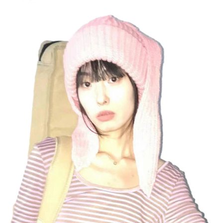 Hue til Studenter Voksen Vindtæt Vinterhue Tyk Strikket Kaninøreformet Hue Hold Varm Skiløb Cykelhue[D]