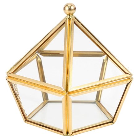 Glasringask Wedding Smyckeskrin Odödlig Blomma Glaslock Kreativ Heminredning