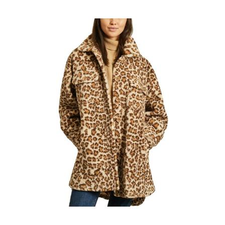 Stand Studio, Sabi faux-fur leopard pattern coat Bruin, Dames, Maat:S