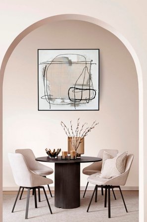 Zelected by Houze - Kehystetty Canvas Moho Mud - Musta - Taulut - - Homeroom