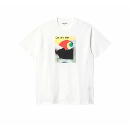 Carhartt Wip S/S Bookcover T-Shirt White , Wit , Heren , Maat: L