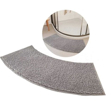 Buet brusemåtte, badeværelsesmåtter til badeværelse, blød mikrofiber hjørnebrusemåtte, maskinvaskbar, til din autocamperbruser og cirkulære bruser