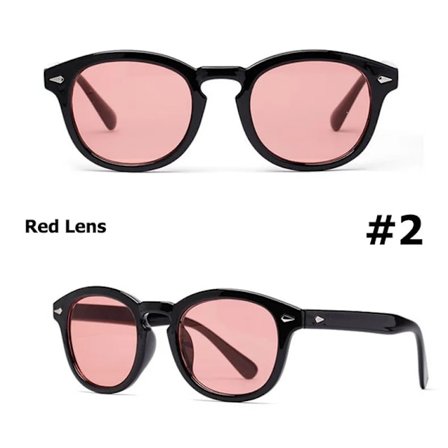 JackJad Nya Mode Johnny Depp Lemtosh Stil Runda Solglasögon Tonade Havslinser Märkesdesign Party Show Solglasögon Oculos De Sol