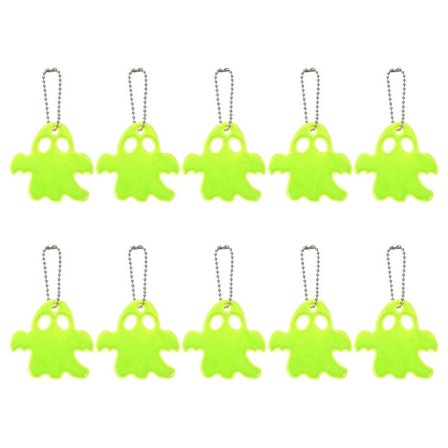 10 stk. Bulk Leker Barn Natt-sykling Refleks Nøkkelring Spøkelse Sjarm Lys Hengende Spøkelse Mobiltelefon Hengende Anheng