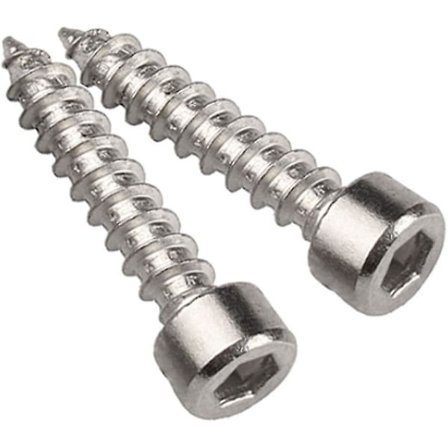 Kiinnitystarvikkeet Naulakannet Ruuvit Metrinen Kierre Allen Koneen Ruuvi (3 kpl, Hopea)