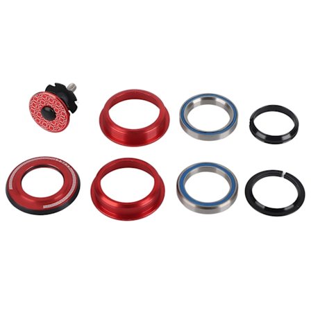 Viaron 44mm Cykelstyrlager Dubbla Lager Mountainbike Framgaffel Stamstyrlager för Cykling Röd