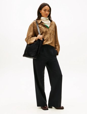 Tommy Hilfiger Th Braided Maxi Hobo - Black - ONE SIZE