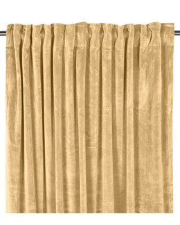 Yhdistelmänauhaverho Esther yksivärinen sametti 135x300 cm 2 kpl Kauran beige