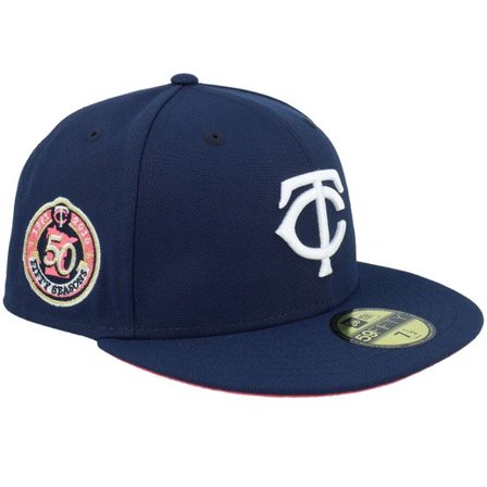 New Era - MLB Blå fitted Keps - Minnesota Twins Dark Rose 59FIFTY 50 Seasons Ocean Blue Fitted @ Hatstore
