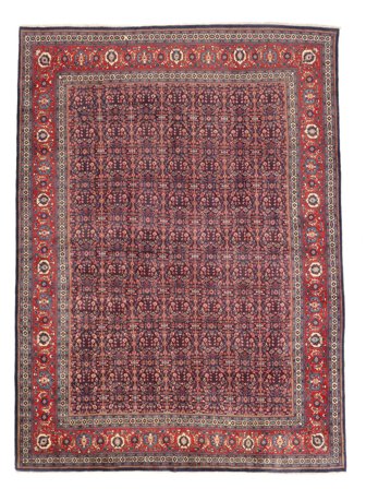 Sarouk Fine Rug 272X367 Dark Red/Black Large Wool, Persia