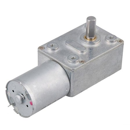 12V 2rpm Worm Turbo Gear Motor Høyre Vinkel Gear DC Motor Metall