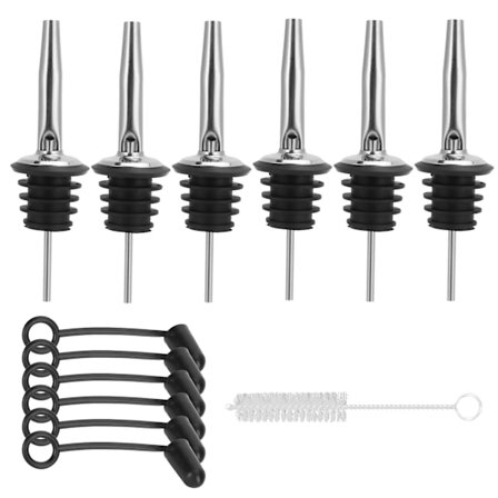 Ruostumattomasta teräksestä valmistettu viinipullon pipettitulppa, viinan annostelija, kaatonokka, keittiötarvikkeet