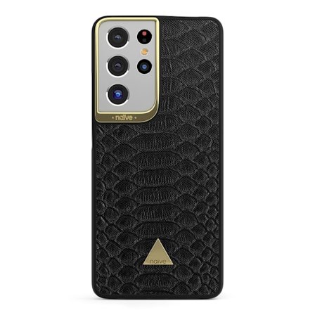 Naive Samsung Galaxy S21 Ultra Skal - Black Snake
