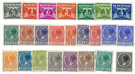 Holland 1928 - Roltandingzegels NVPH R33-R56 - Ubrugt