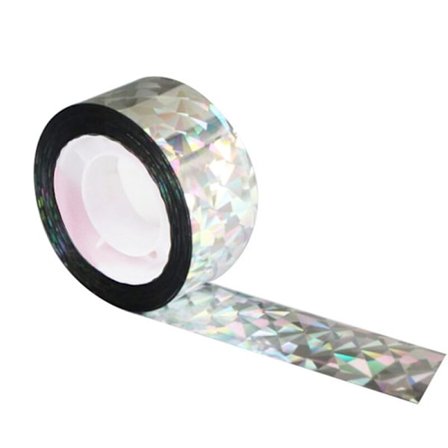 1 rull reflekterende strimler anti-fugleteip Beskyttelse av hage og frukttrær mot fugler