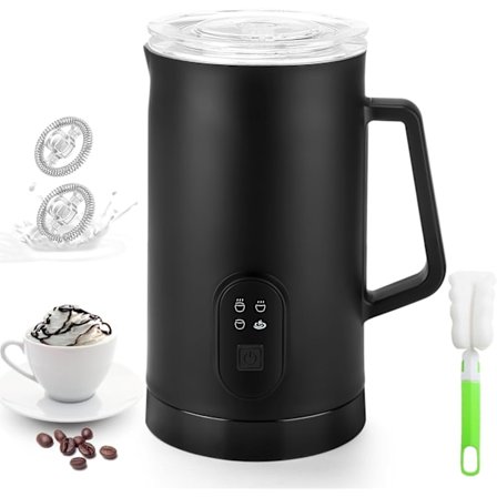 Melkeskummer, 400W Automatisk Melkesteamer, 4-i-1 Melkeskummaker, Melkeskummer og