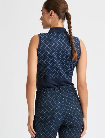 Röhnisch Nicky Sleeveless Poloshirt - Navy - M