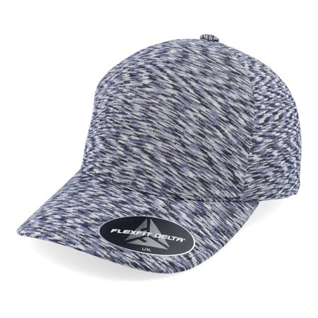 Flexfit - Blå flexfit Keps - Delta Unipanel Melange Navy Flexfit @ Hatstore
