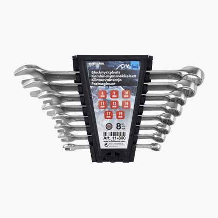 Blocknyckelsats 8 st. 8–19 mm