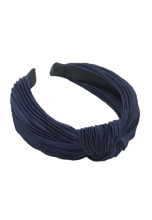 Complement Plisserat Knutdiadem I Satinkänsla Accessoarer & tillbehör Dam Blå