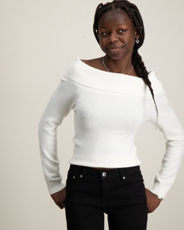 Grunt Ones Knit Blanc Pulls Fille - Kids Brand Store