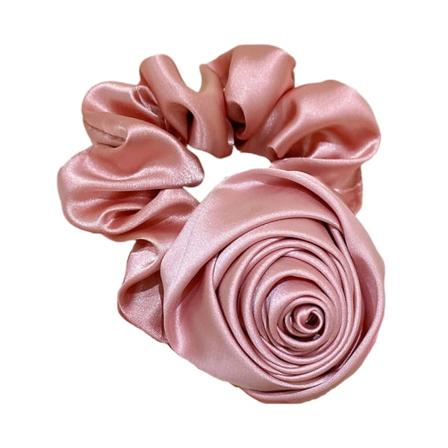 Tykktarmshårringe Scrunchies Store blomster Satin Hårreb Hårbånd Dekoration Elegant elastisk hestehaleholdere