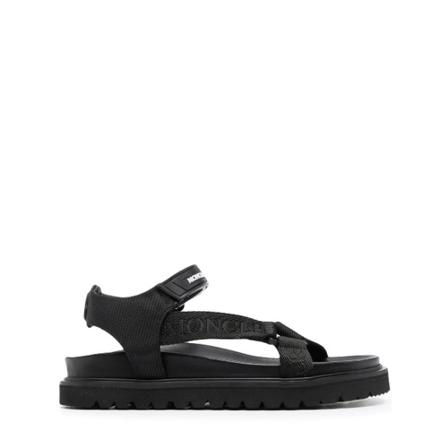 Moncler, Flavia Flat Sandals Czarny, Kobieta, Rozmiar: 39 EU