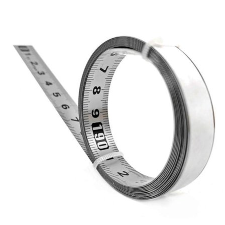Ruostumattomasta teräksestä valmistettu liimattava mitta-asteikko tarkkaan puutyöhön, ohjainkisko, itseliimautuva mittanauha, metalli Ru