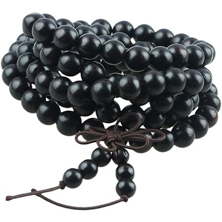 Tibetansk Buddhistisk Mala Armbånd Naturligt Træ Perlebede til Meditation