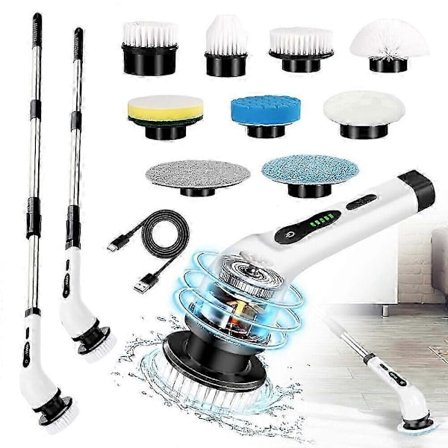 Elektrisk Skrubbemaskine Spin Turbo Skrubbemaskine Ledningsfri Rengøringsbørste Badeværelsesrenser